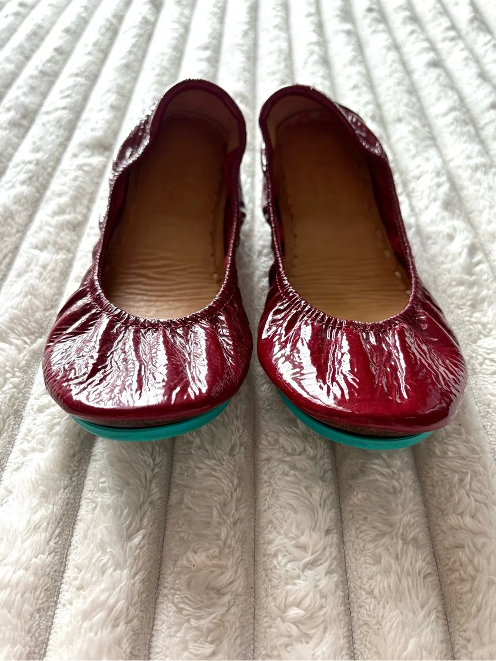 Tieks Ruby Red Patent Ballet Flat - Picture 4 of 7
